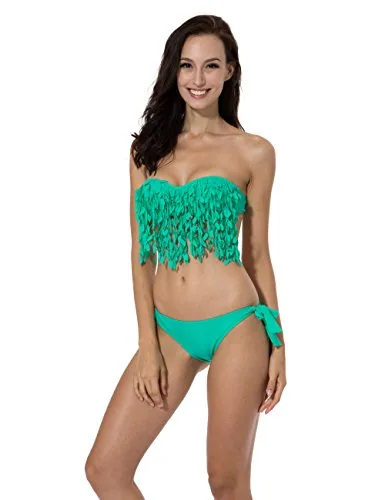Bandeau Bikini Top, Green