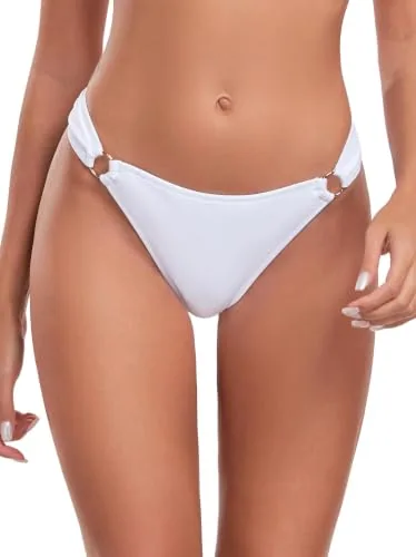 Thong Bikini Bottom, White