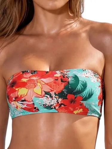 Bandeau Bikini Top, Blue
