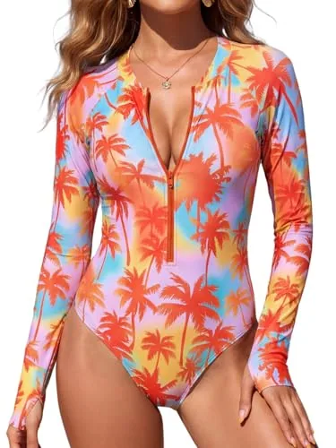 Full Coverage Rash Guard, Orange (Large)