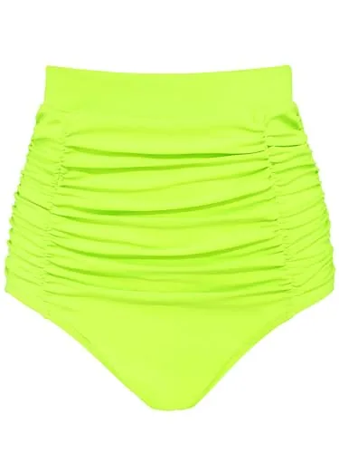 High Waisted Bikini Bottom, Neon Green